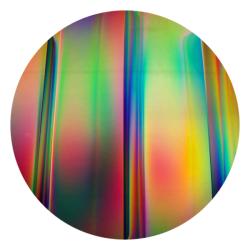 CBS Dichroic Coating Mixture 6 Stripes Pattern on Thin Black Glass COE90