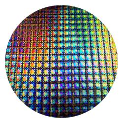 CBS Dichroic Coating Mixture Puzzle Pattern on Thin Black Glass COE90