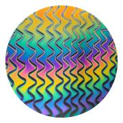 CBS Dichroic Coating Rainbow 2 Twizzle Pattern on Thin Black Glass COE90