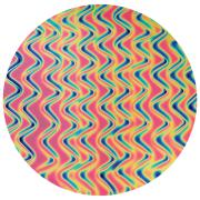CBS Dichroic Coating Salmon Twizzle Pattern on Thin Black Glass COE90
