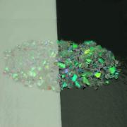 CBS Emerald Dichroic Frit 1oz On Clear Glass - COE90