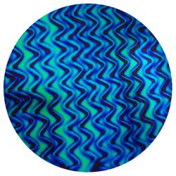 CBS Dichroic Coating Magenta/ Green Twizzle Pattern on Thin Black Glass COE90