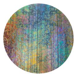 CBS Dichroic Coating Mixture Fusion with Stell Strips Pattern Glass COE96