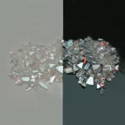 CBS Red/ Silver Dichroic Frit 1oz On Clear Glass - COE90