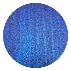 CBS Dichroic Coating Yellow/ Blue on Clear Herringbone Ripple Glass COE90