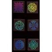 Assortiment de plaques de verre COE90 5x10 cm Multicolore x6