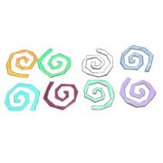Dichroic Round Funky Spiral, Assorted Colors, Pack of 4 COE90