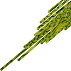 Twisted Cane Clear with Dark Green and Lemongrass Double Twist Cane COE96