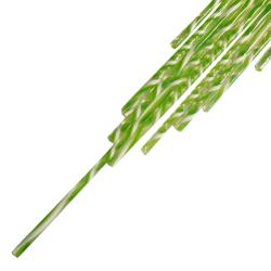 Twisted Cane Clear with Vanilla Cream and Fern Green Double Twist Cane COE96