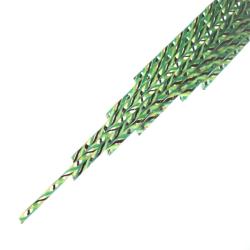 Twisted Cane Clear with Spring Green, Black and Jade Green Single Twist Cane COE90