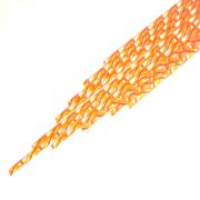 Twisted Cane Clear with Red and Marigold Single Twist Cane COE90
