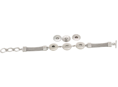 Aanraku Snap Bracelet with Soft Chain and Three Snap Discs