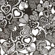 Etched Crazy Hearts Pattern