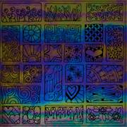 Etched Luminescent Block Party Pattern COE96