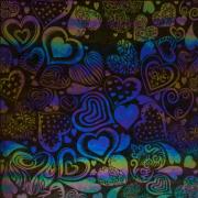 Etched Luminescent Crazy Hearts Pattern COE96