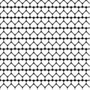 Etched Hearts Stripe Pattern
