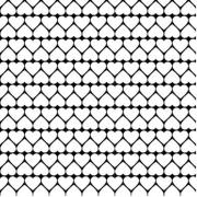 Etched Hearts Stripe Pattern