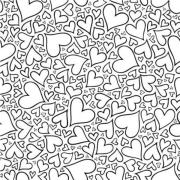 Etched Large Hearts Pattern