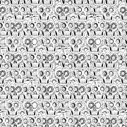 Etched Sugar Skull Pattern