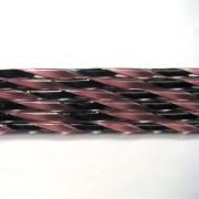 Aventurine Blue and Pink Ribbon Glass Cane COE90