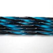 Aventurine Blue and Turquoise Ribbon Glass Cane COE90