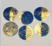 Blue and Gold Moon Decal Sheet