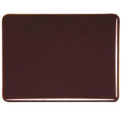Bullseye Glass Dark Rose Brown Transparent, Double-rolled, 3mm COE90