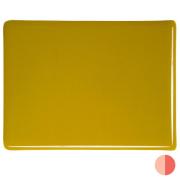 Bullseye Glass Golden Green Opalescent, Double-rolled, 3mm COE90