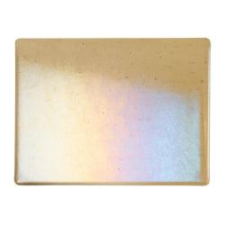 Bullseye Glass Light Bronze Transparent, Rainbow Iridescent, Thin-rolled, 2mm COE90