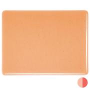 Bullseye Glass Light Coral Transparent, Double-rolled, 3mm COE90