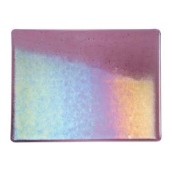 Bullseye Glass Light Violet Transparent, Rainbow Iridescent, Double-rolled, 3mm COE90