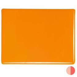 Bullseye Glass Pumpkin Orange Opalescent, Double-rolled, 3mm COE90