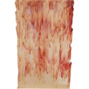 Bullseye Glass Special Production White with Red Wispy Streaks, Double-rolled, 3mm COE90