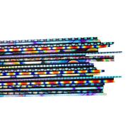 Bullseye Glass Dichroic Sizzle Stix, Black, Mixed Pattern, 3mm width COE90