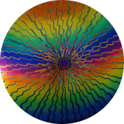 CBS Dichroic Coating Rainbow 2 Voltage Pattern on Thin Black Glass COE90