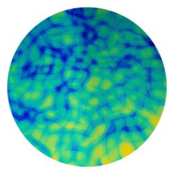 CBS Dichroic Coating Blue/ Gold Aurora Borealis Pattern on Thin Clear Glass COE96