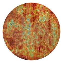 CBS Dichroic Coating Candy Apple Red Aurora Borealis Pattern on Black Fipple Glass COE96