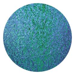 CBS Dichroic Coating Aqua on Clear Ripple Glass COE96