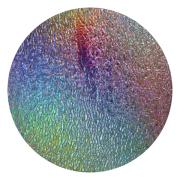 CBS Dichroic Coating Mixture on Clear Ripple Glass COE96