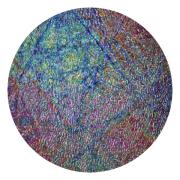 CBS Dichroic Coating Mixture Pixie Stix Pattern on Black Ripple Glass COE90