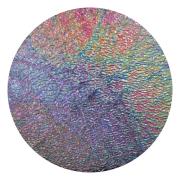 CBS Dichroic Coating Mixture Pixie Stix Pattern on Clear Ripple Glass COE90