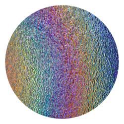 CBS Dichroic Coating Rainbow 2 on Clear Ripple Glass COE96