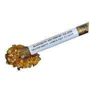 CBS Dichroic Frit Flakes 1oz on Amber Transparent Glass COE96