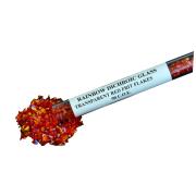 CBS Dichroic Frit Flakes 1oz on Red Transparent Glass COE90