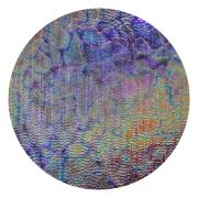 CBS Dichroic Coating Mixture Reptilian Pattern on Black Fipple Glass COE90