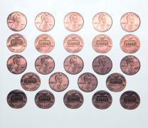 Copper Penny Decals Sheet