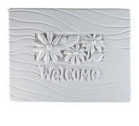 Flower Welcome Textured Fusing Tile