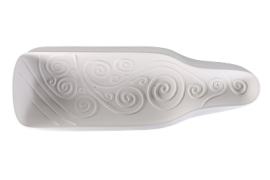 Swirl Textured Wine Bottle Slumping Mold