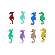 Dichroic Sea Horse, Assorted Colors, Pack of 4 COE90