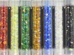 Assorted Fusible Dichroic Glass on Black & Clear Backing - Coe 90-2 oz.